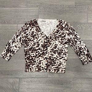 Eci Cheetah Print Sweater
